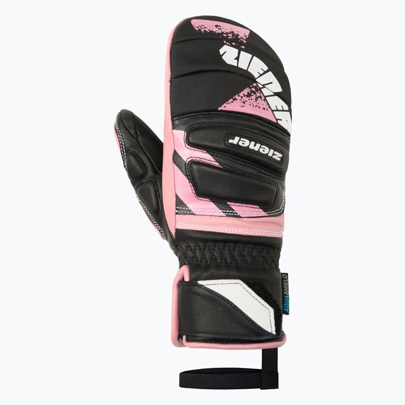 Dětské lyžařské rukavice Ziener Lopaki-Z AS PR Mitten black/pink vanilla 2