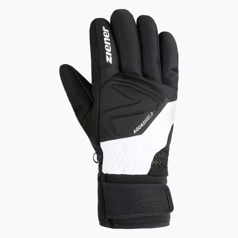 Pánské lyžařské rukavice ZIENER Gatis Aquashield black/white 2
