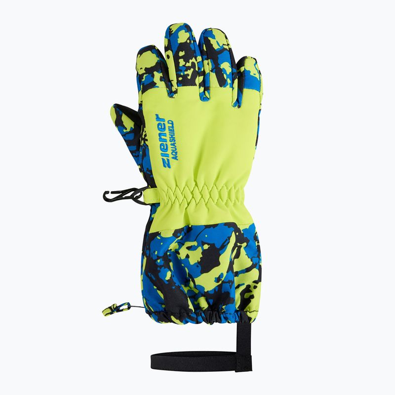 Dětské lyžařské rukavice ZIENER Levio AS Minis camo persian blue 2