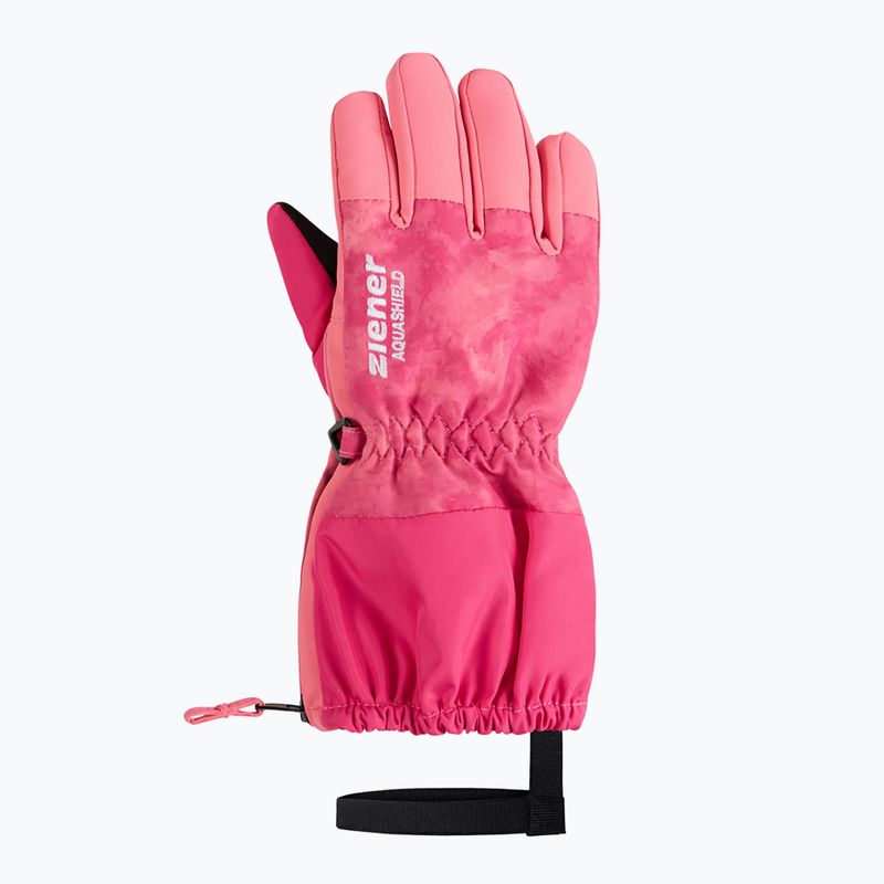 Dětské lyžařské rukavice ZIENER Levio AS Minis tie dye pop pink 2