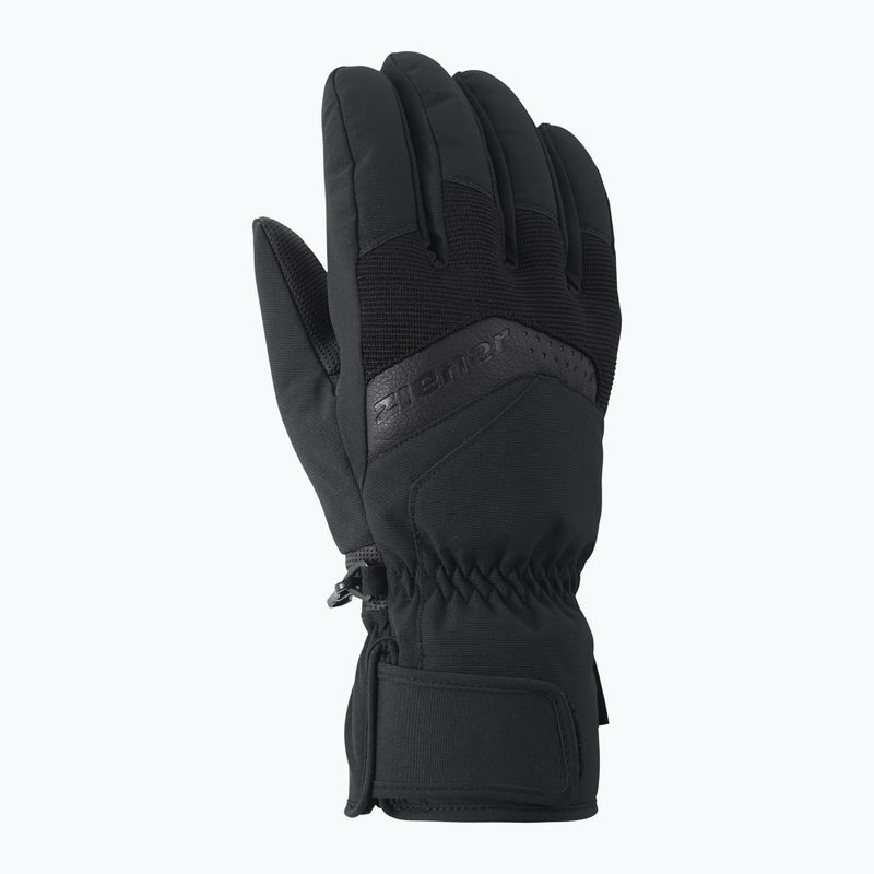 Lyžařské rukavice ZIENER Gabino black/red 2