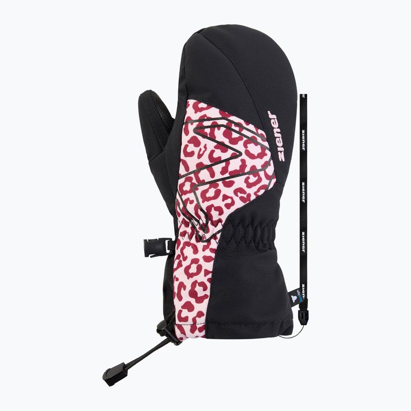 Dětské lyžařské rukavice ZIENER Lavalino-Z Aquashield AW Mitten black/red leo 2
