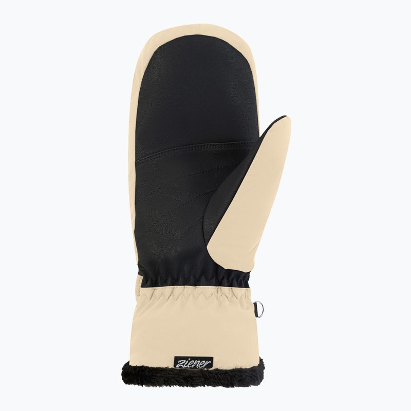 Dámské lyžařské rukavice Ziener Keaki-Z Aquashield PR Mitten Glove soft taupe 3