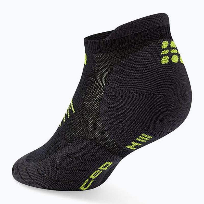 Dámské kompresní ponožky CEP Run No Show 5.0 black/lime 3