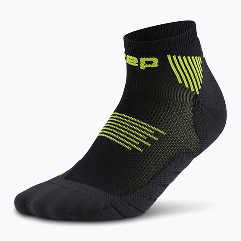 Dámské kompresní ponožky CEP Run Low Cut 5.0 black/lime 2