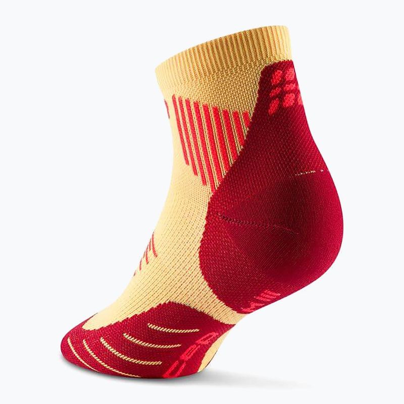Dámské kompresní ponožky CEP Run Low Cut 5.0 marigold/burgundy 3