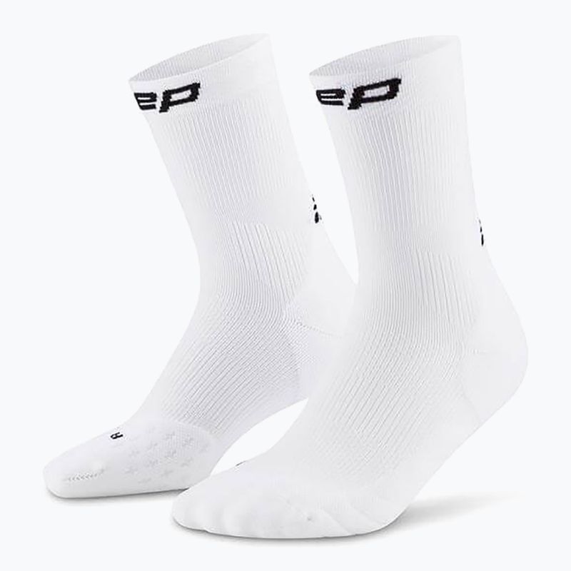 Dámské kompresní ponožky CEP Run Mid Cut 5.0 white