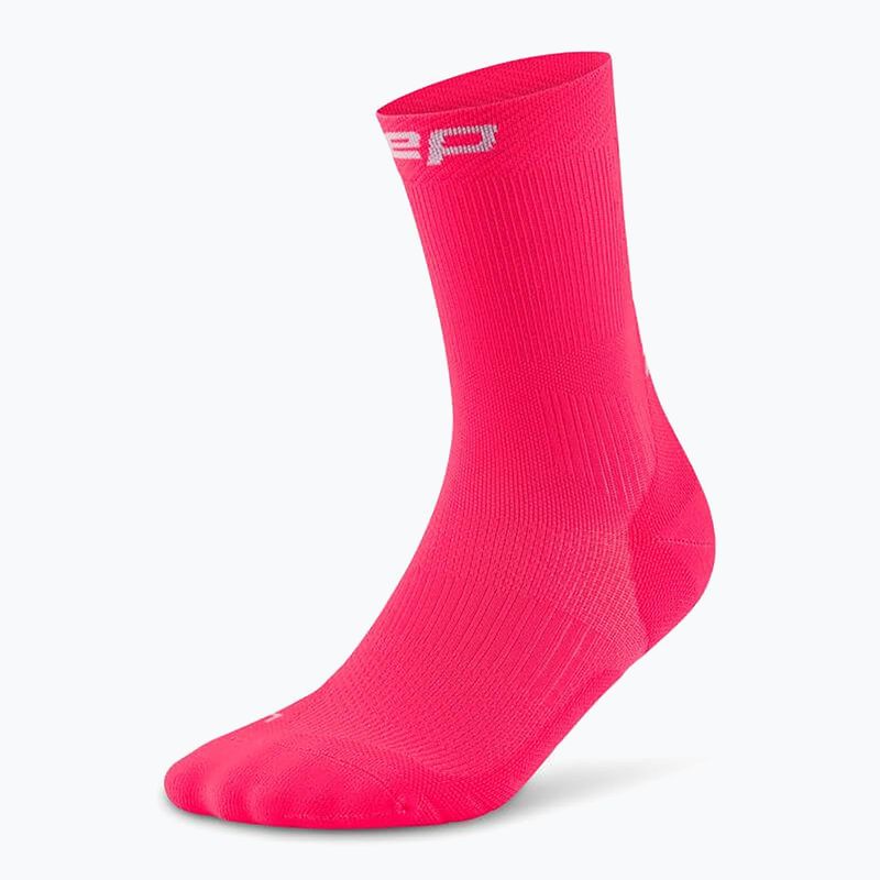 Dámské kompresní ponožky CEP Run Mid Cut 5.0 pink 2
