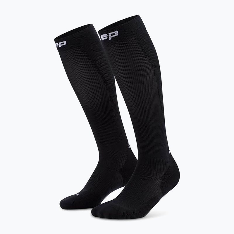 Pánské kompresní ponožky CEP Run Tall 5.0 black/lime