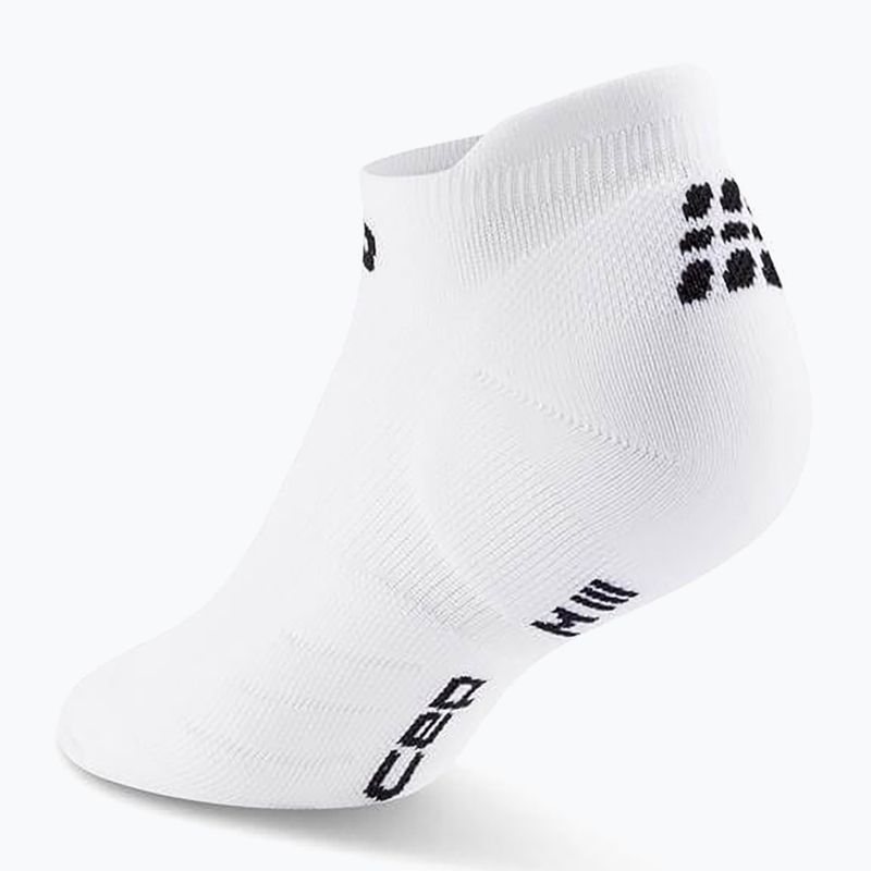 Pánské kompresní ponožky CEP Run No Show 5.0 white 3