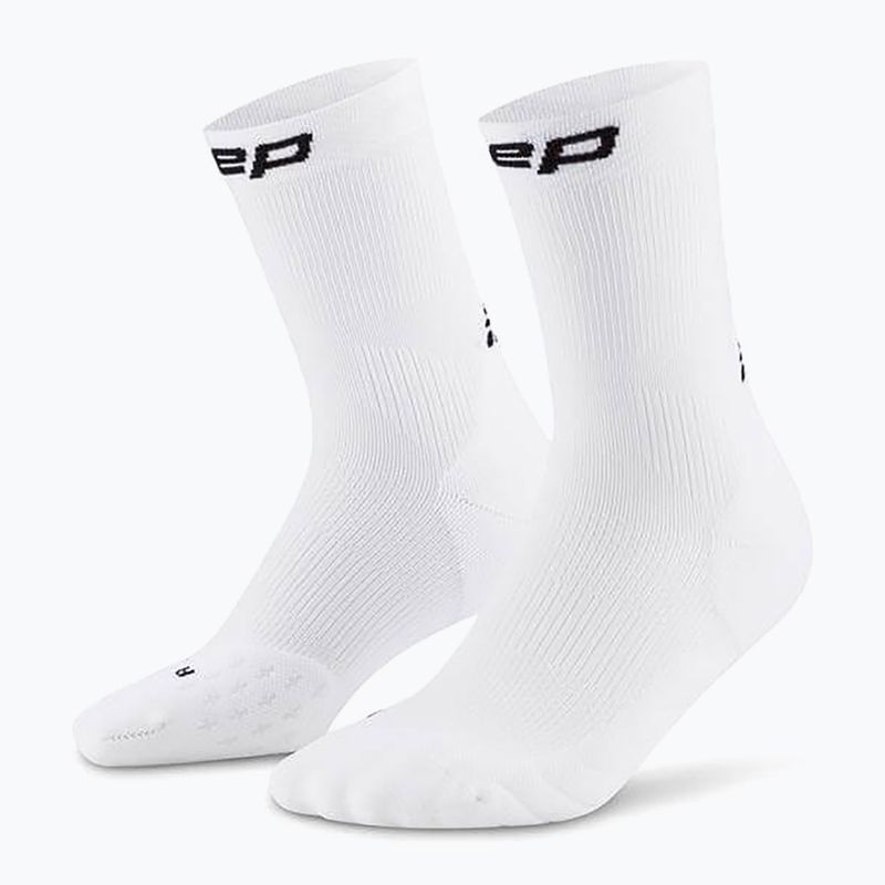 Pánské kompresní ponožky CEP Run Mid Cut 5.0 white
