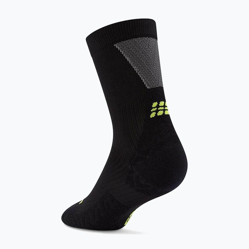 Pánské kompresní ponožky CEP Ultralight Mid Cut 4.0 black/grey 3
