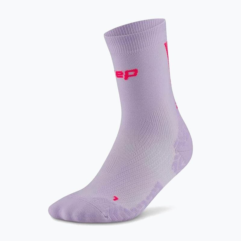 Pánské kompresní ponožky CEP Ultralight Mid Cut 4.0 lilac/pink 2
