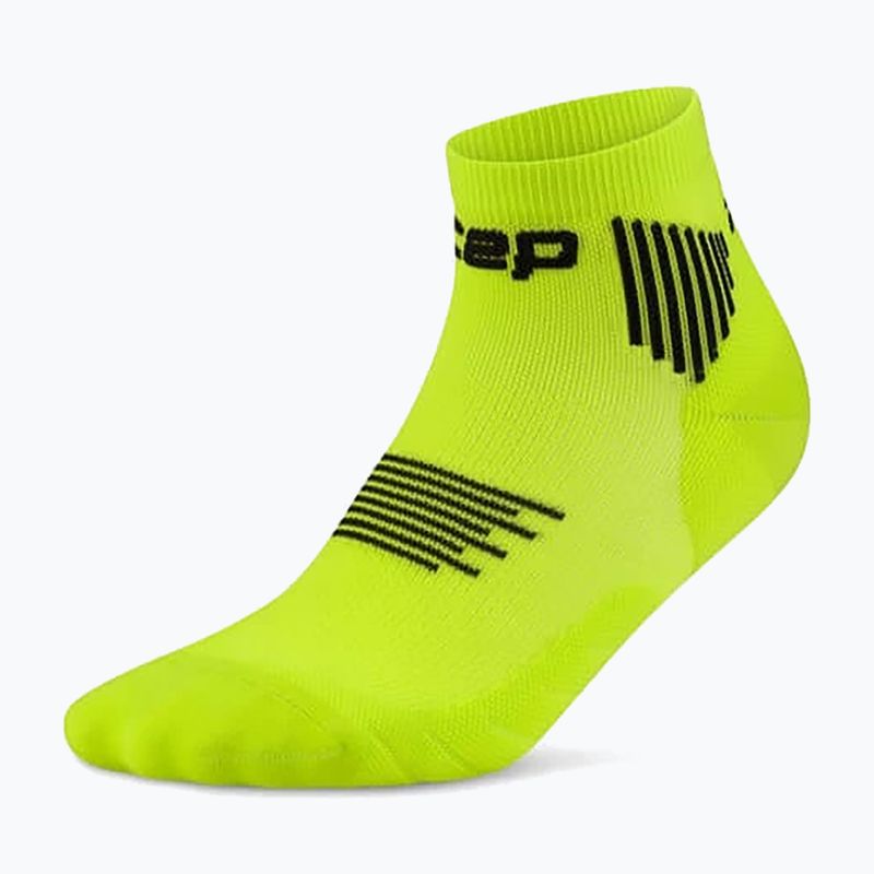 Dámské kompresní ponožky CEP Run Low Cut 5.0 lime/black 2