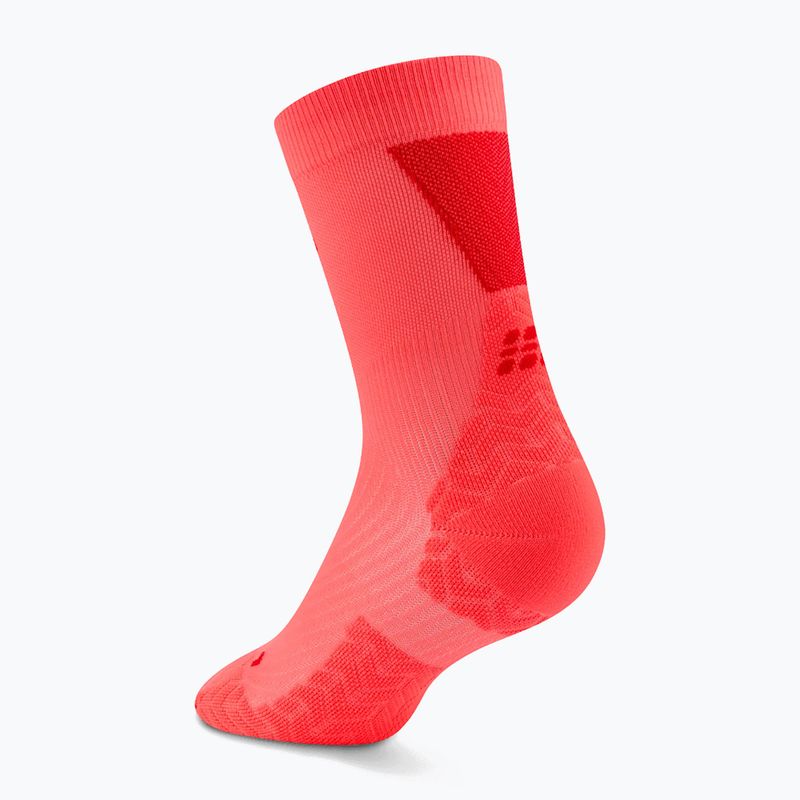 Dámské ponožky CEP Ultralight Mid Cut 4.0 neon coral/red 3