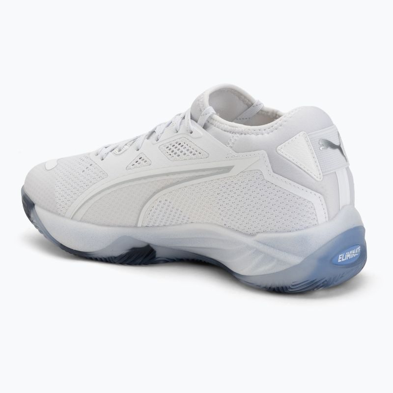 Házenkářské boty PUMA Eliminate NITRO SQD 4 puma white/baltic sea blue/fresh water 3