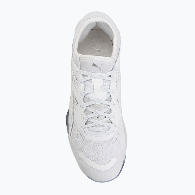 Házenkářské boty PUMA Eliminate NITRO SQD 4 puma white/baltic sea blue/fresh water 5