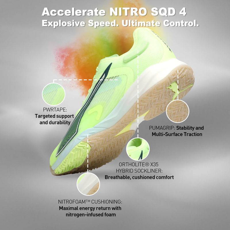 Boty PUMA Accelerate NITRO SQD 4 puma fizzy light/green terrain/puma white/puma silver 7