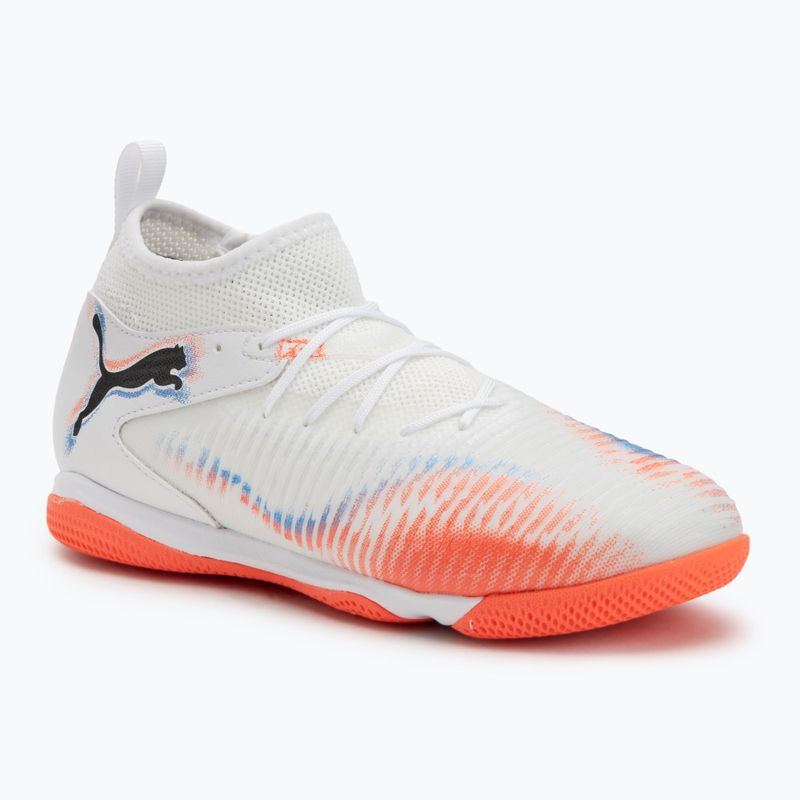 Dětské kopačky PUMA Future 8 Match It + Mid Jr puma white/puma black/glowing red