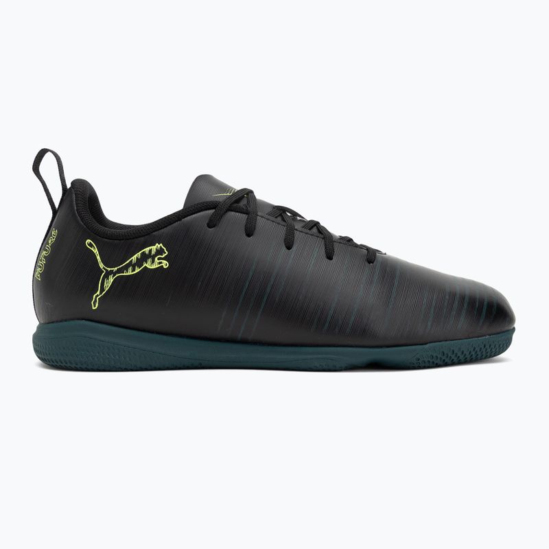 Dětské kopačky PUMA Future 8 Play It Jr puma black/fizzy light/green terrain 2