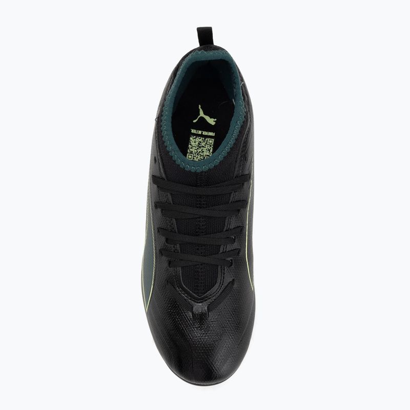 Dětské kopačky PUMA Ultra 6 Match FG/AG Jr puma black/fizzy light/green terrain 5