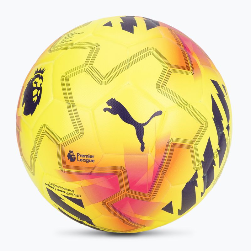 Fotbalový míč PUMA Orbita Match PL Lights FIFA Quality fluo yellow/multicolour velikost 5