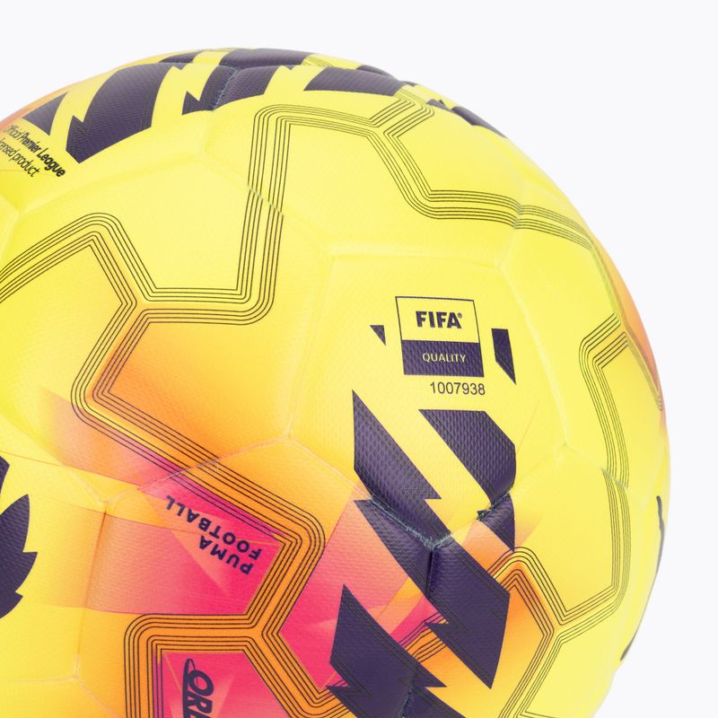 Fotbalový míč PUMA Orbita Match PL Lights FIFA Quality fluo yellow/multicolour velikost 5 3