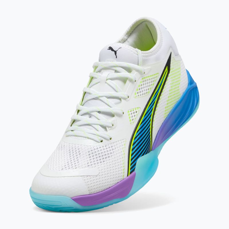 Boty na házenou PUMA Eliminate Nitro SQD 4 Game On puma white/glowing red/ultra blue 10