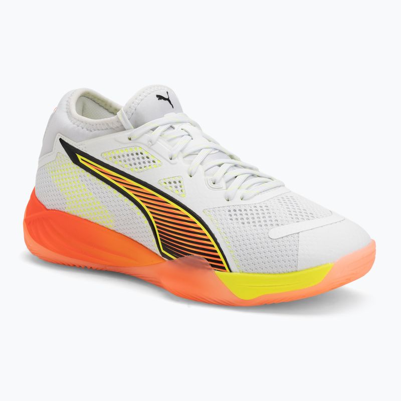 Boty na házenou PUMA Eliminate Nitro SQD 4 Game On puma white/glowing red/ultra blue