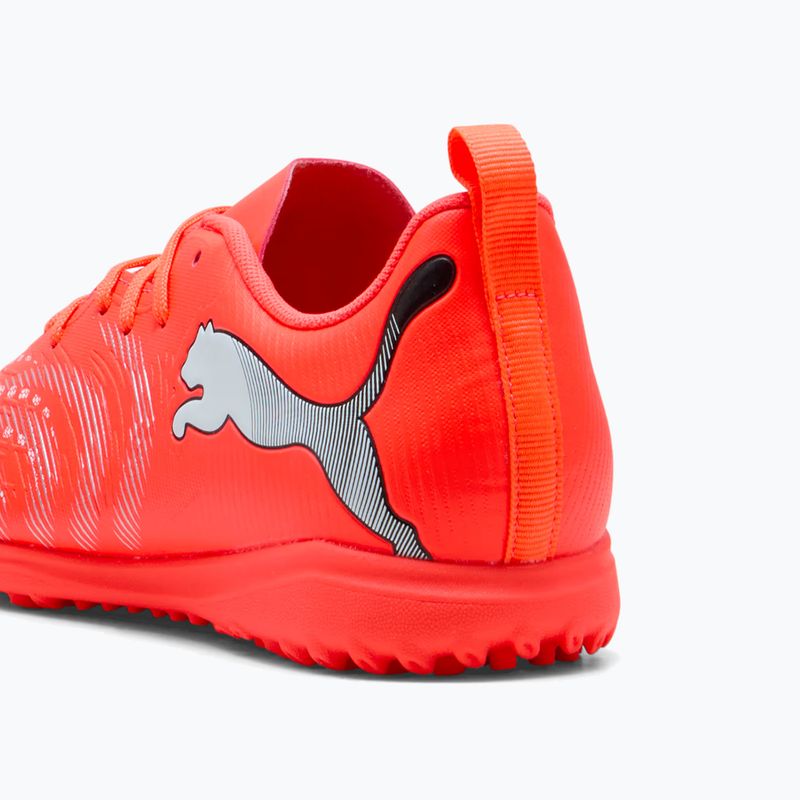Dětské kopačky PUMA Future 9 Play TT Jr glowing red/puma white/puma black/puma silver 8