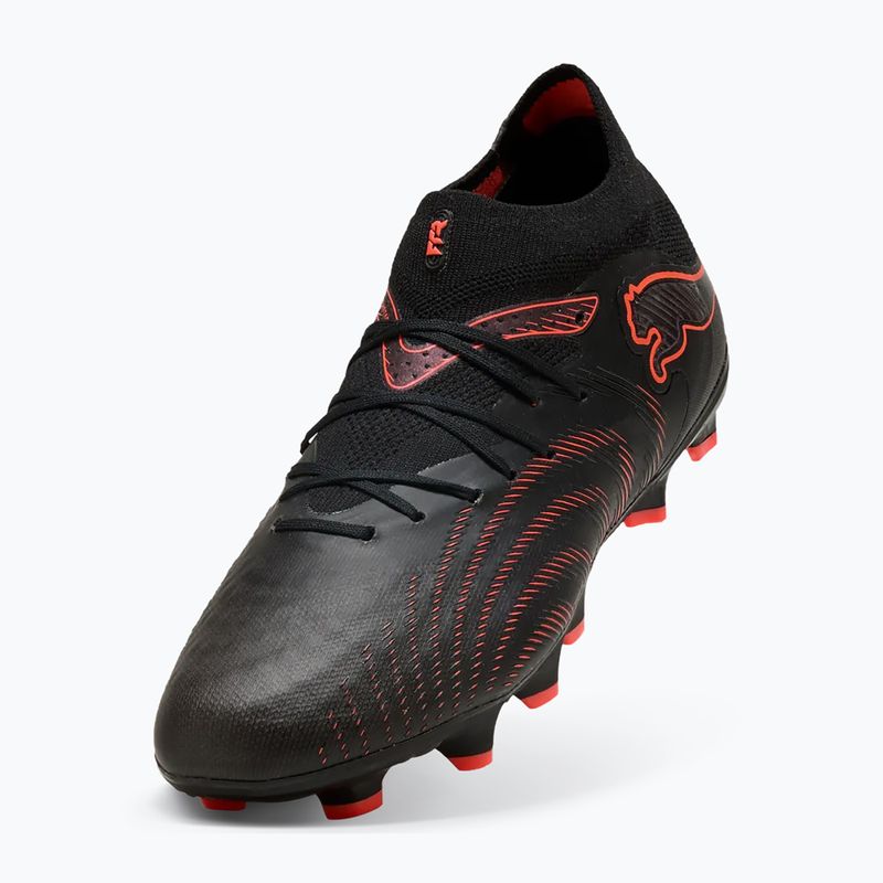 Dětské kopačky PUMA Future 9 Pro FG/AG Jr puma black/puma white/blue jewel 12