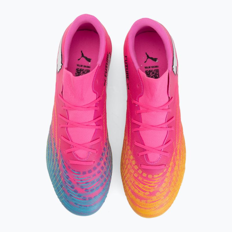 Kopačky PUMA Future 9 Match Fusion FG/AG poison pink/puma white/sun stream/bright aqua/puma black 5