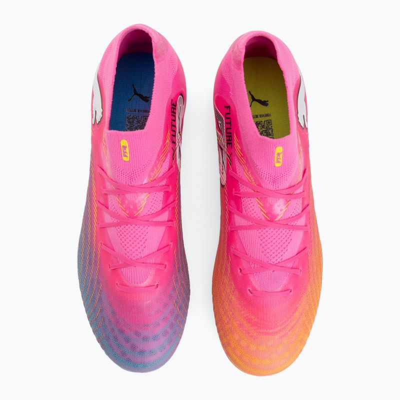 Dětské kopačky PUMA Future 9 Pro FG/AG Jr poison pink/puma wht/sun stream/bright aqua/puma blk 5