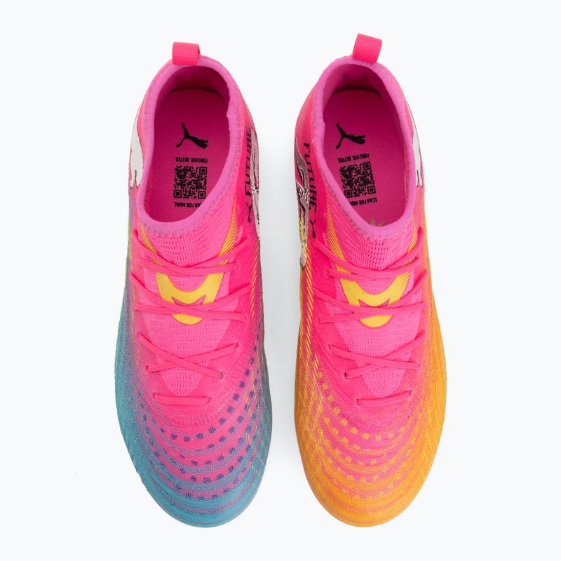 Dětské kopačky PUMA Future 9 Match FG/AG Jr poison pink/puma wht/sun stream/bright aqua/puma blk 5