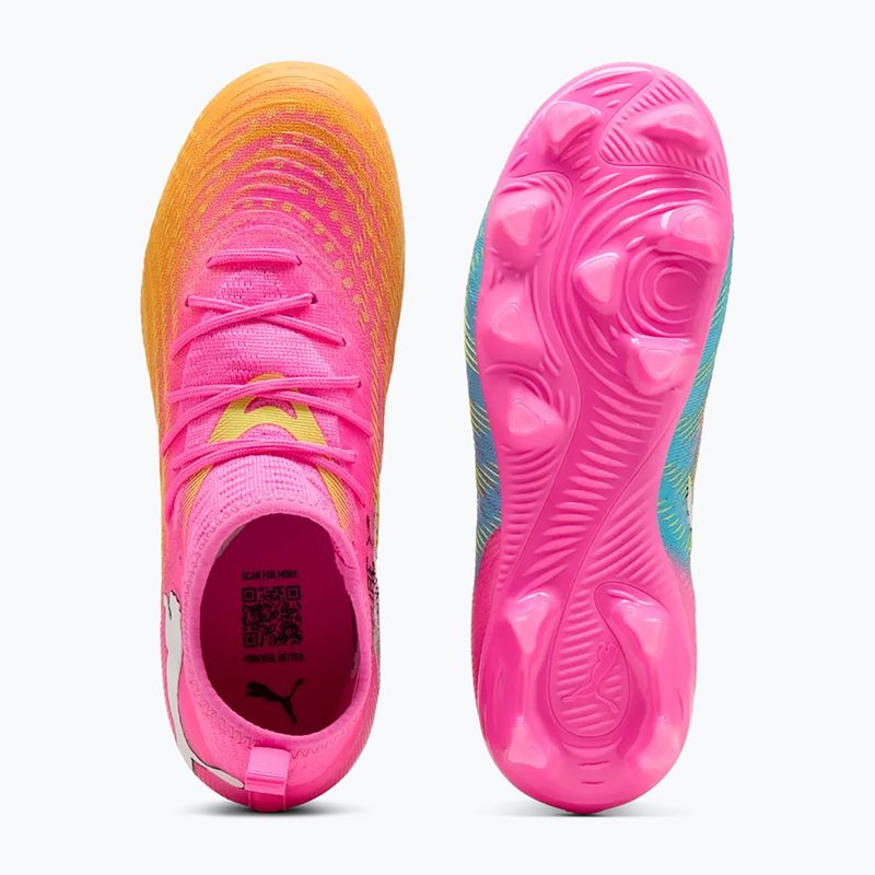 Dětské kopačky PUMA Future 9 Match FG/AG Jr poison pink/puma wht/sun stream/bright aqua/puma blk 3