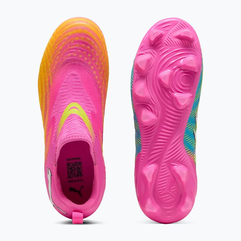 Dětské kopačky PUMA Future 9 Match LL FG/AG Jr poison pink/puma wht/sun stream/bright aqua/puma blk 6