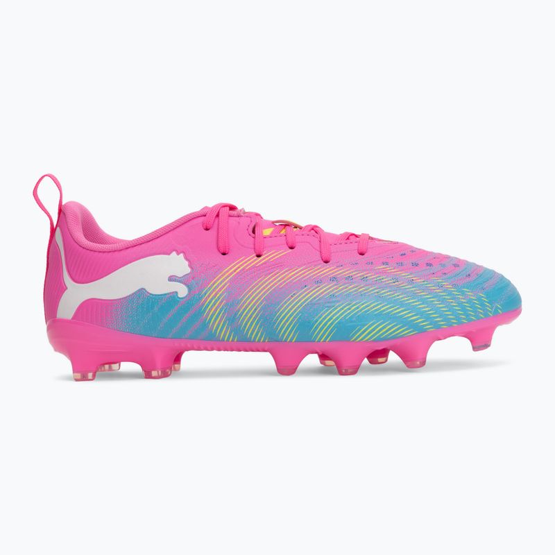 Dětské kopačky PUMA Future 9 Play FG/AG Jr poison pink/puma wht/sun stream/bright aqua/puma blk 2