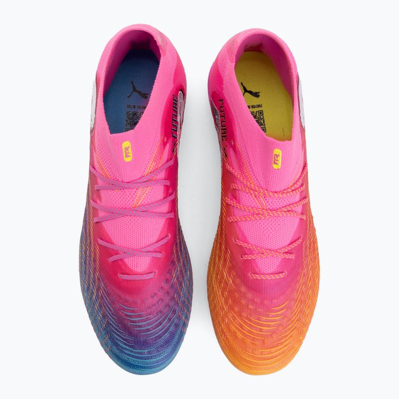 Kopačky PUMA Future 9 Ultimate FG poison pink/puma wht/sun stream/bright aqua/puma blk 5