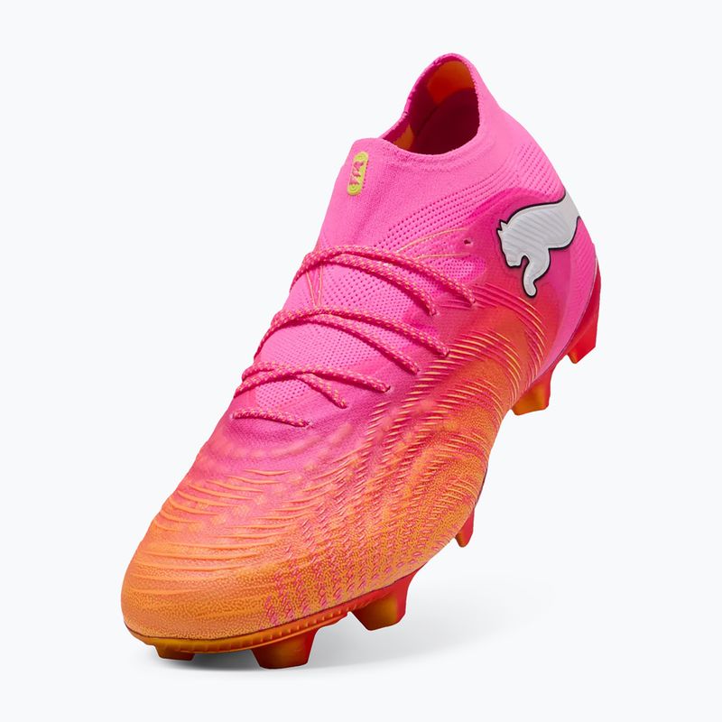 Kopačky PUMA Future 9 Ultimate FG poison pink/puma wht/sun stream/bright aqua/puma blk