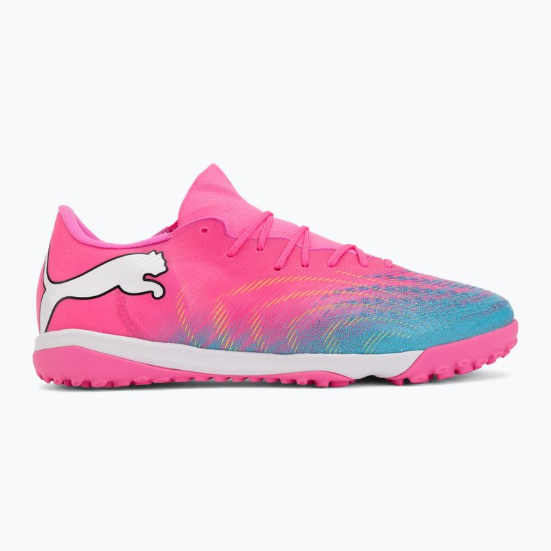 Kopačky PUMA Future 9 Match Fusion TT poison pink/puma white/sun stream/bright aqua/puma black 2