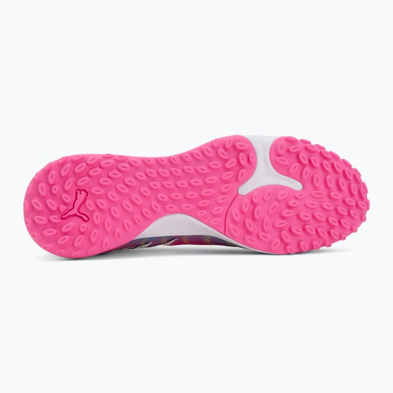 Kopačky PUMA Future 9 Match Fusion TT poison pink/puma white/sun stream/bright aqua/puma black 4