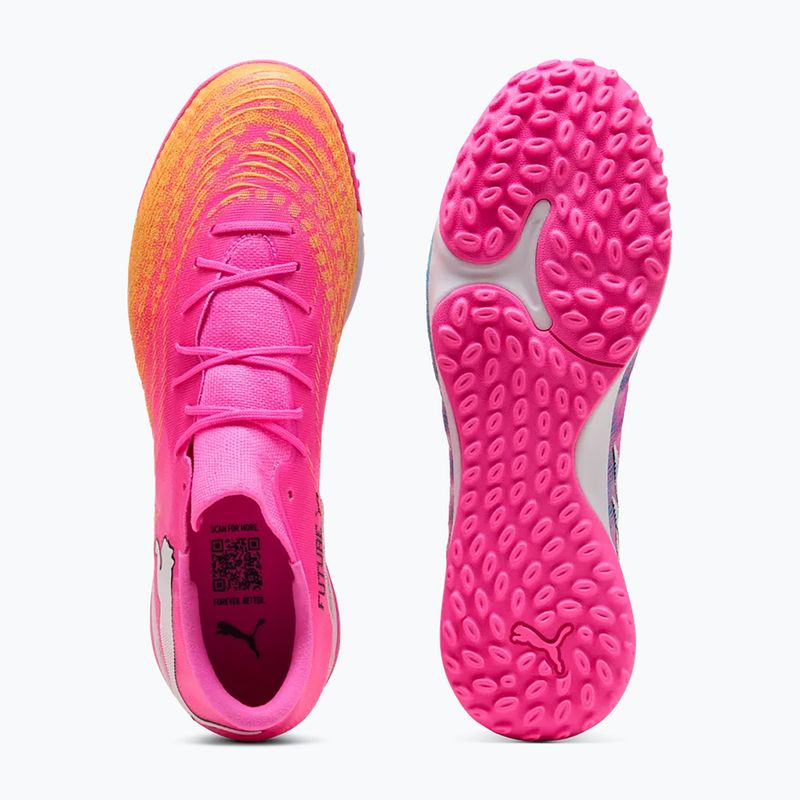 Kopačky PUMA Future 9 Match Fusion TT poison pink/puma white/sun stream/bright aqua/puma black 3