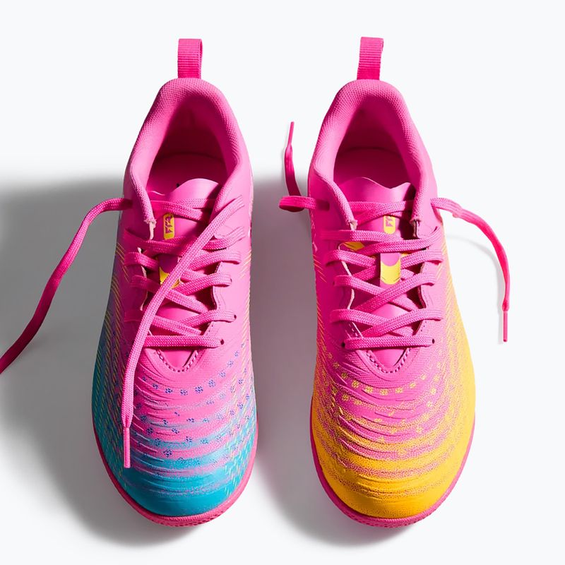 Dětské kopačky PUMA Future 9 Play IT Jr poison pink/puma wht/sun stream/bright aqua/puma blk 7