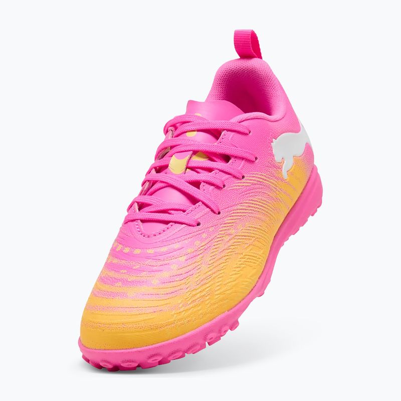 Dětské kopačky PUMA Future 9 Play TT poison pink/puma white/sun stream/bright aqua/puma black 4
