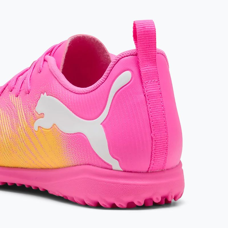 Dětské kopačky PUMA Future 9 Play TT poison pink/puma white/sun stream/bright aqua/puma black 7