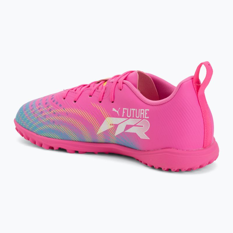 Dětské kopačky PUMA Future 9 Play TT poison pink/puma white/sun stream/bright aqua/puma black 3