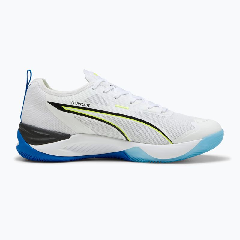 Boty na házenou PUMA Eliminate Nitro 4 Game On puma white/glowing red/ultra blue 9