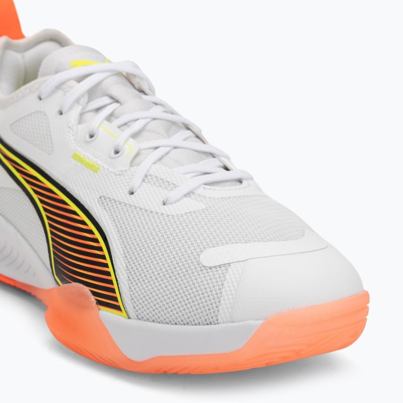 Boty na házenou PUMA Eliminate Nitro 4 Game On puma white/glowing red/ultra blue 7