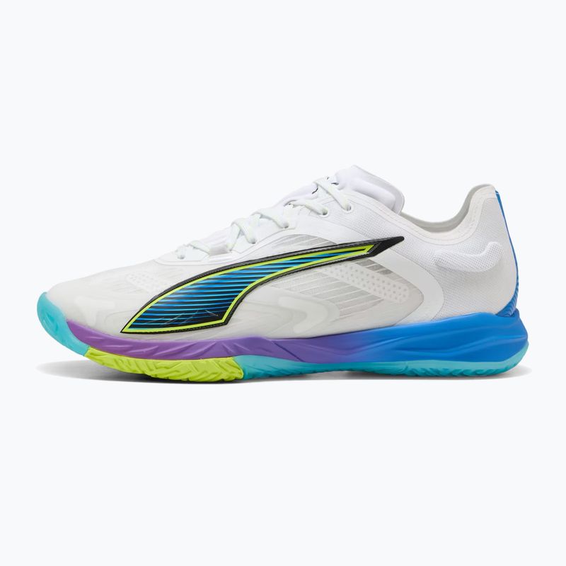 Boty na házenou PUMA Accelerate Nitro SQD 4 Game On puma white/glowing red/ultra blue 8