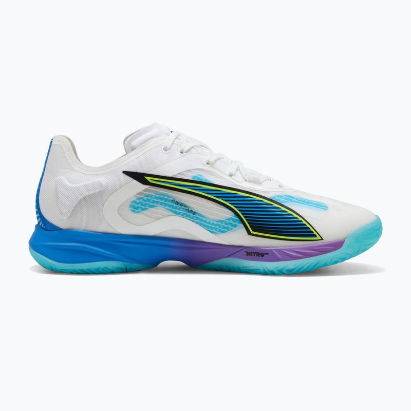 Boty na házenou PUMA Accelerate Nitro SQD 4 Game On puma white/glowing red/ultra blue 9